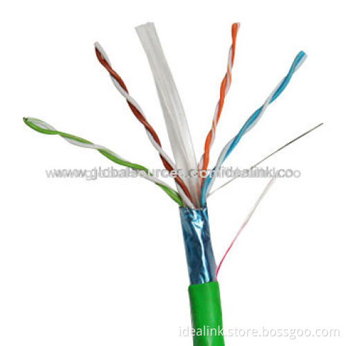 Cat6 FTP/Shielded LAN Cable with 23AWG Bare Copper Conductor, High Quality, China FactoryNew